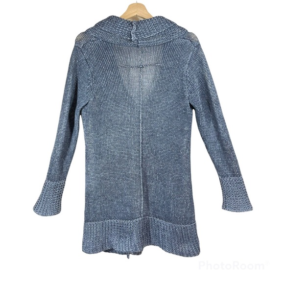 Margaret O’Leary Snap On Button Heavy Cardigan 100% Linen Size XS - Picture 8 of 9